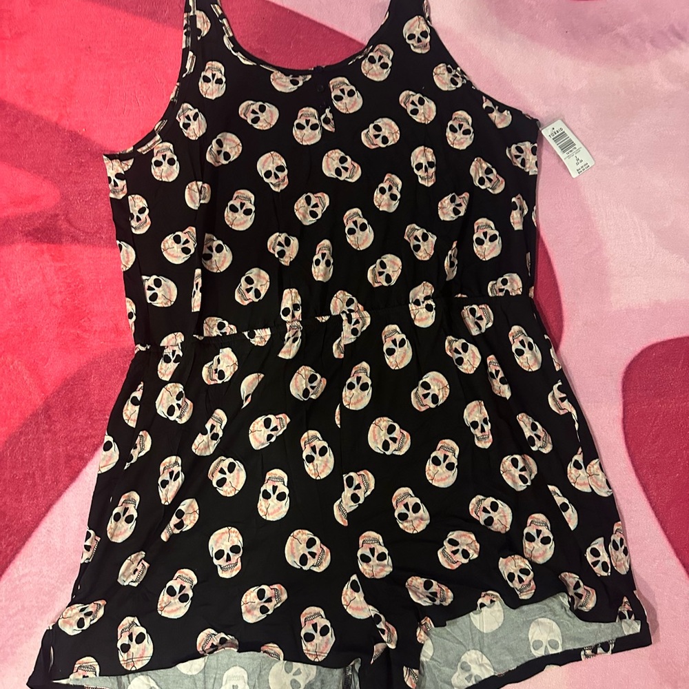 Torrid • super soft Henley skull sleeveless sleep romper - Picture 2 of 7